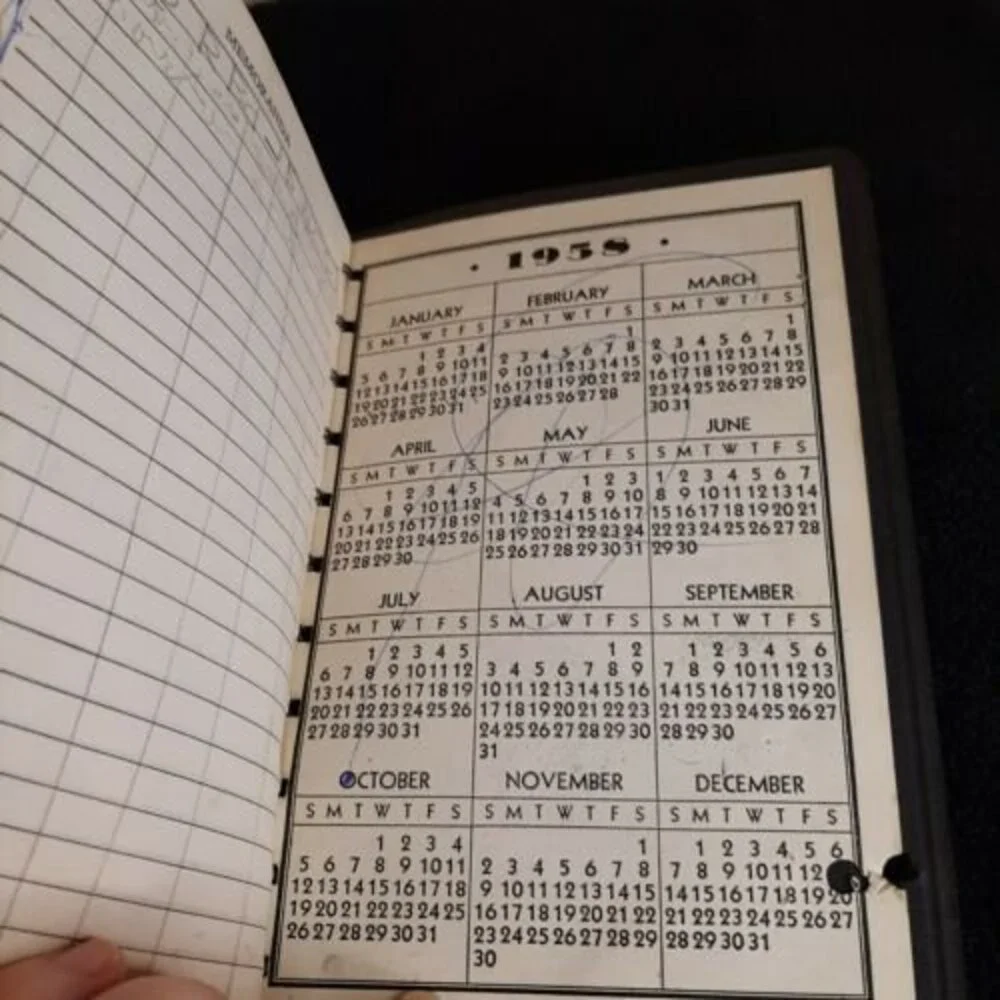 Vtg 1957 Yearbook Palmer Agency Aetna INSURANCE Calendar Planner Childs drawings